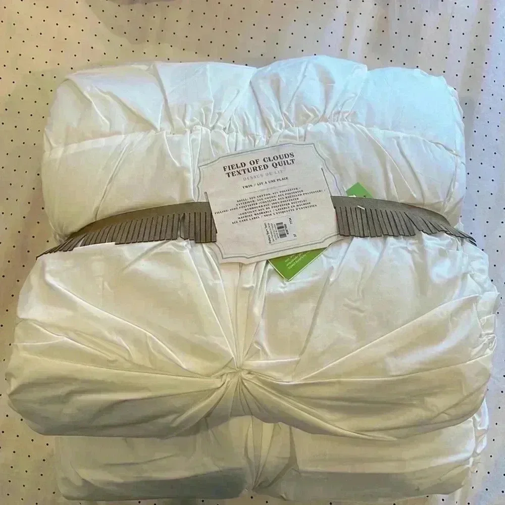 NWT Pottery Barn Teen Junk Gypsy Field of Clouds Textured Quilt Sz Twin